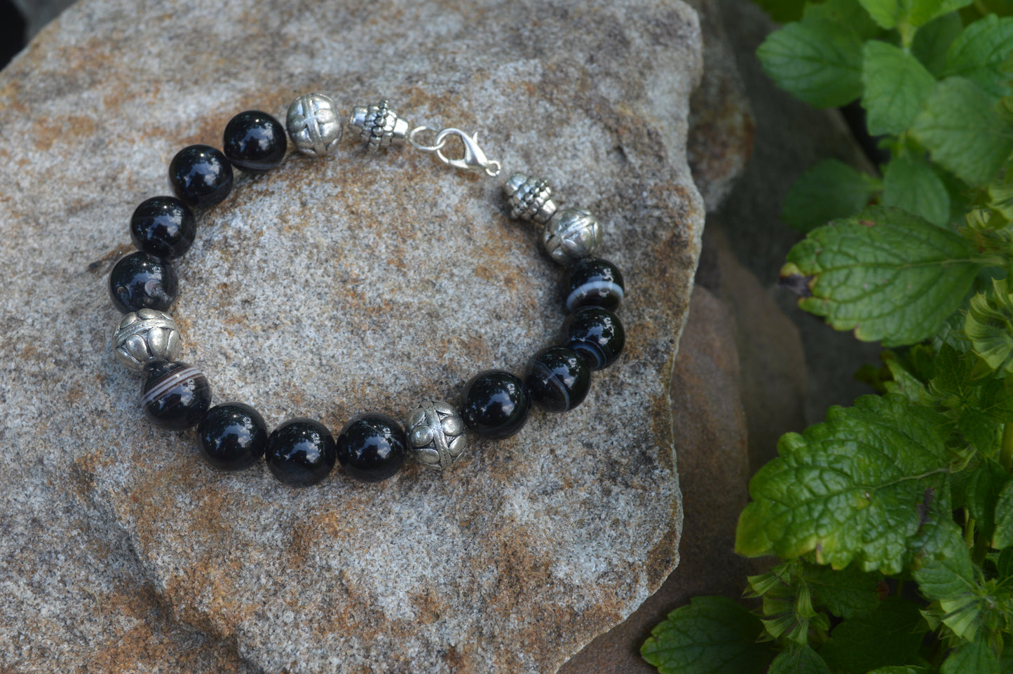 Black Onyx-10 mm bracelet